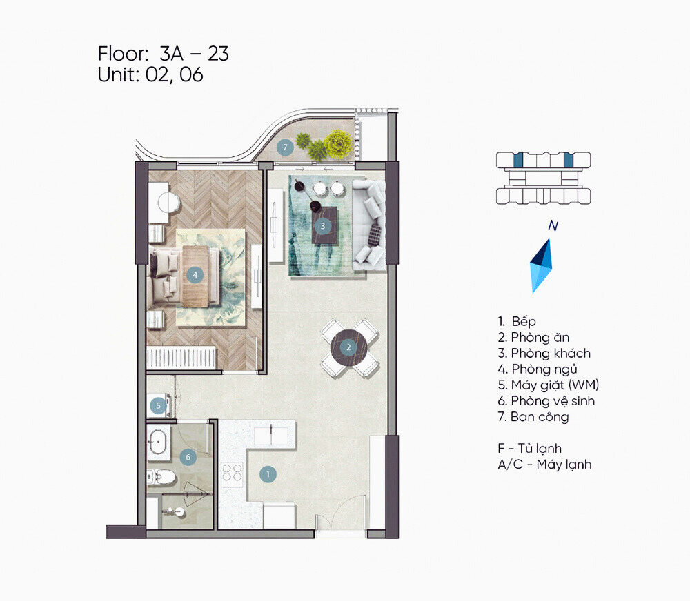 Căn 1pn Welltone Luxury Residence