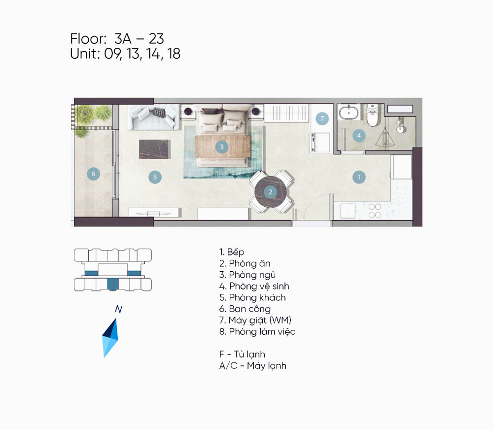 Căn Studio Welltone Luxury Residence